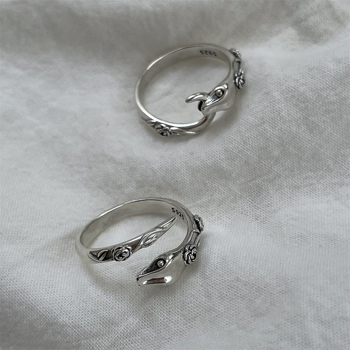 Rebirth of Power Vintage Ouroboros Rose Ring