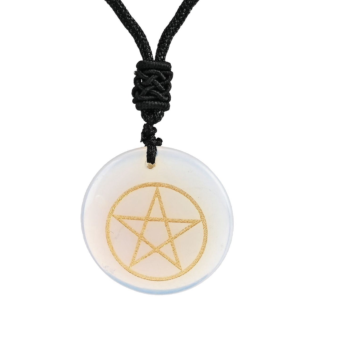 Natural Amethyst Pentacle Necklace
