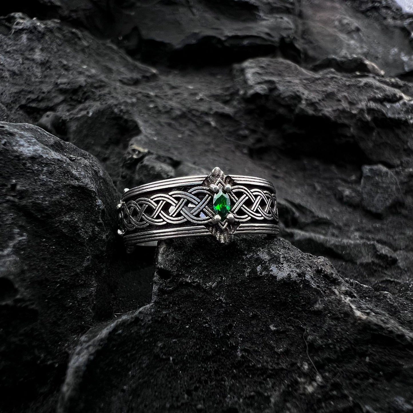 Sacred Green Stone Protection Ring