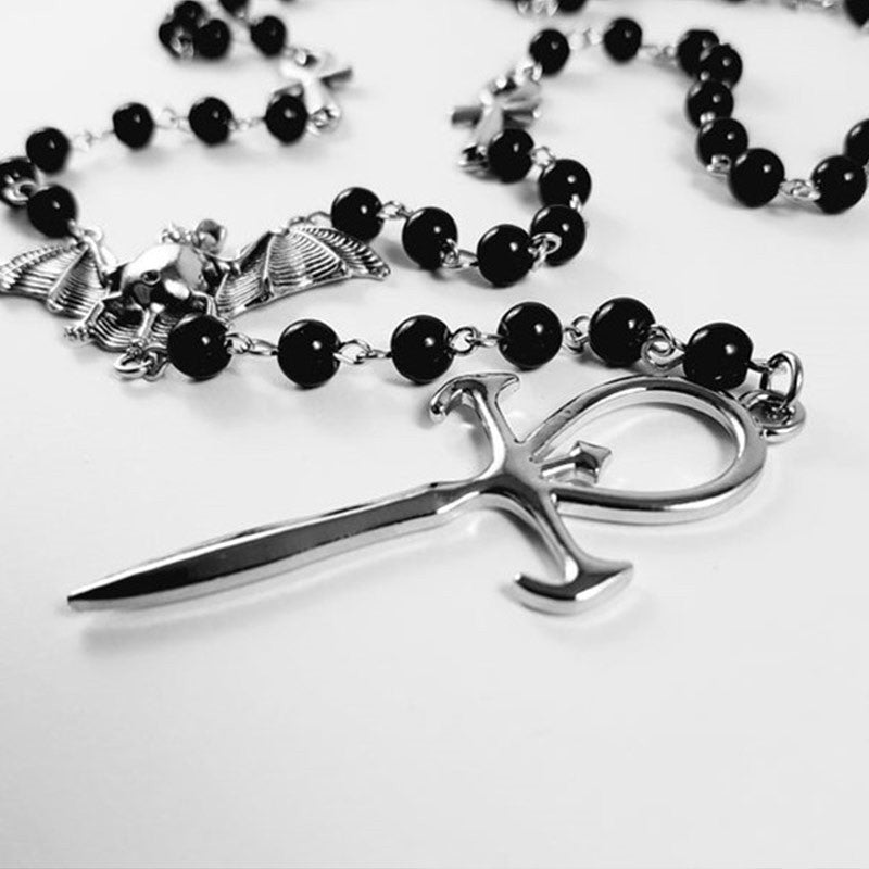 The Key of Life Bat Ankh Necklace
