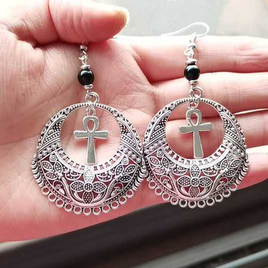 Gothic Ankh Symbol Earrings