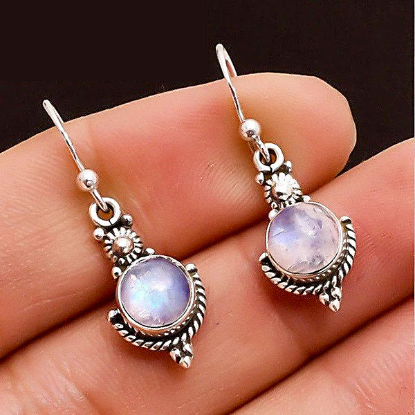 Lunar Radiance Moonstone Drop Earrings