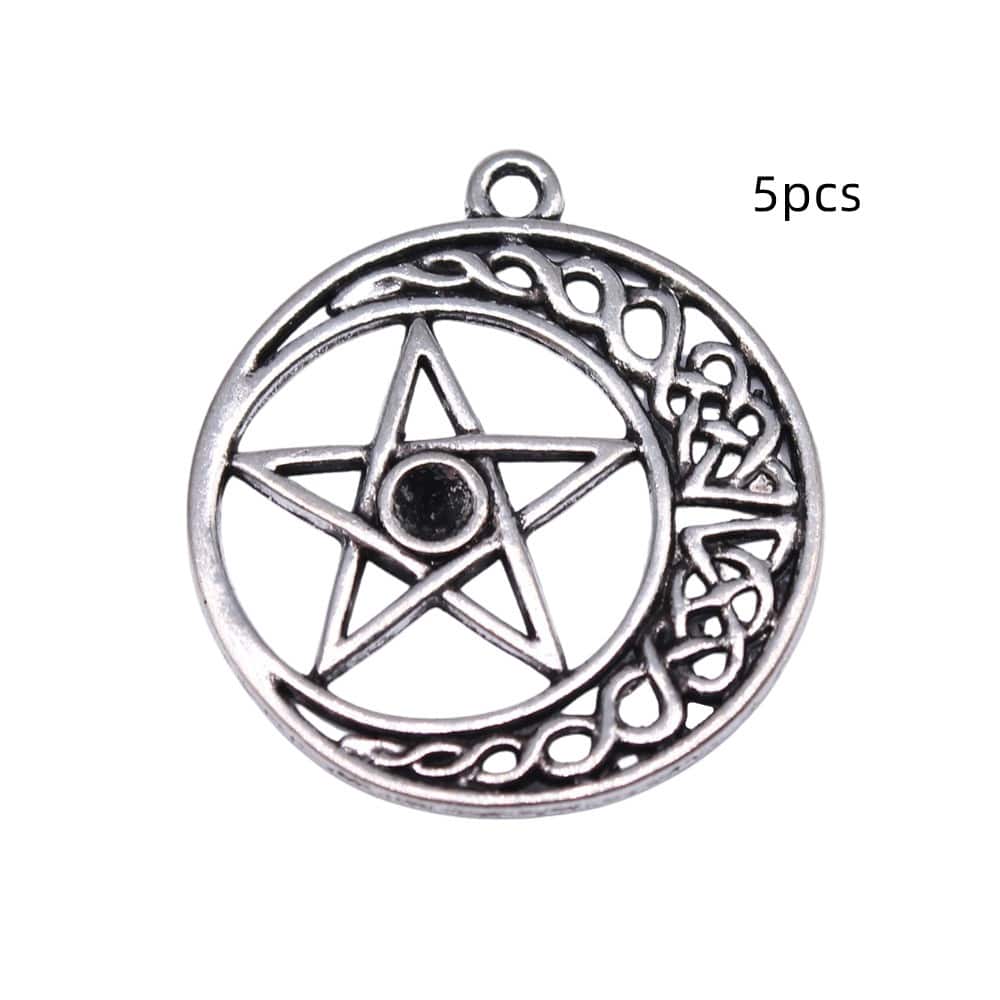 Shadow Magick Of Crescent Moon Star Pendant