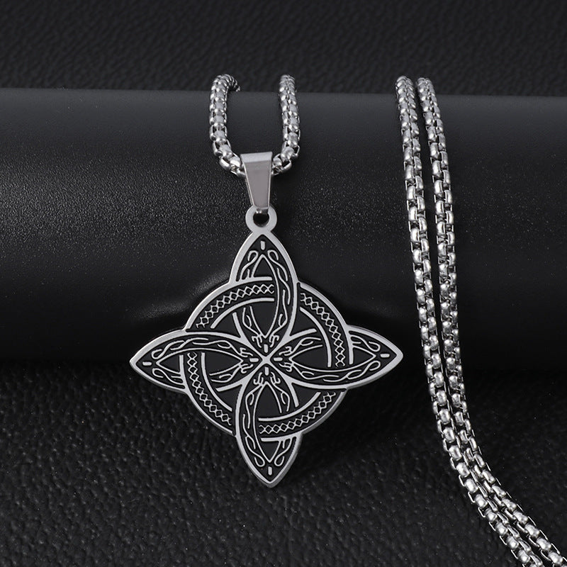 Witches Knot Protective Stainless Steel Necklace