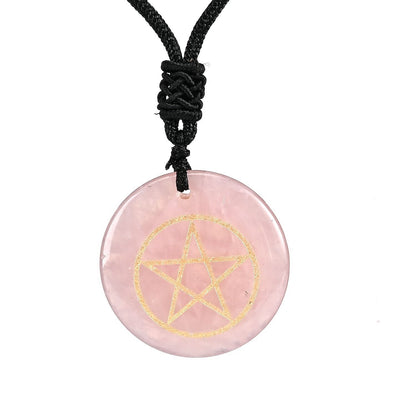 Natural Amethyst Pentacle Necklace