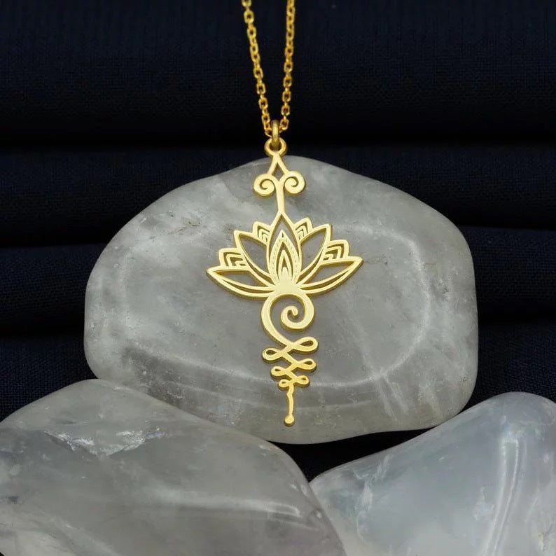 ETERNAL LOTUS SPIRAL NECKLACE