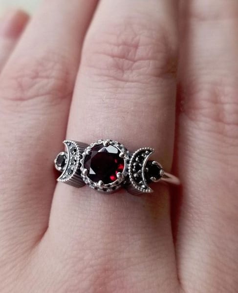 Celestial Moon Goddess Ring