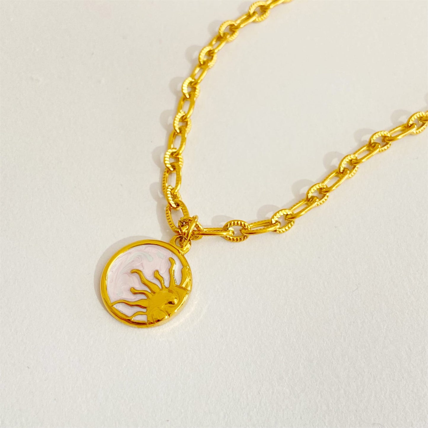 Moon and Sun Celestial Necklace