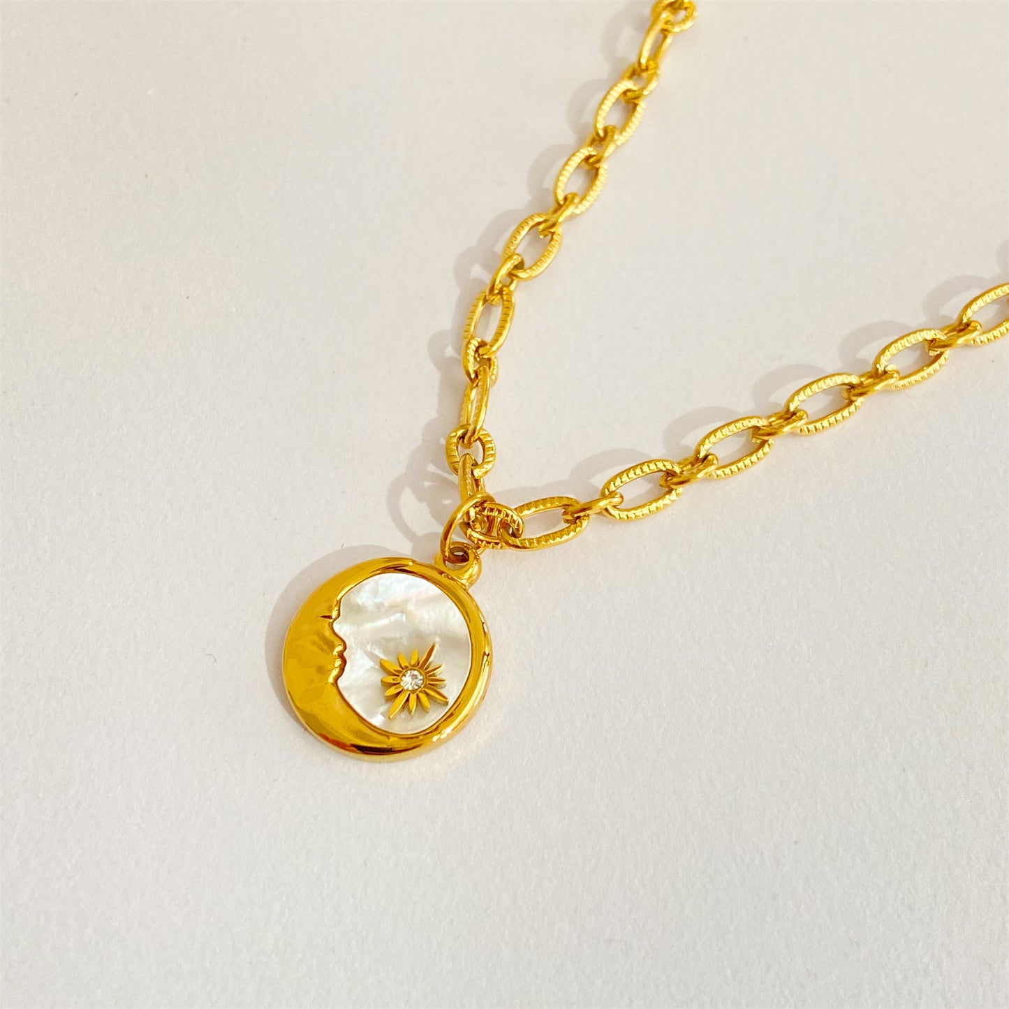 Moon and Sun Celestial Necklace
