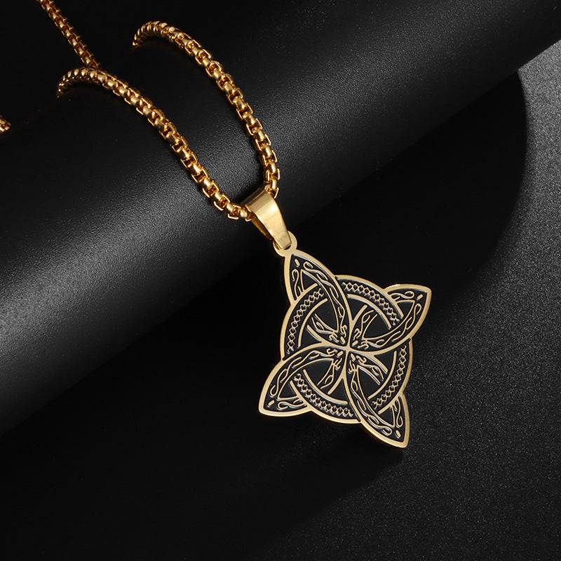 Witches Knot Protective Stainless Steel Necklace