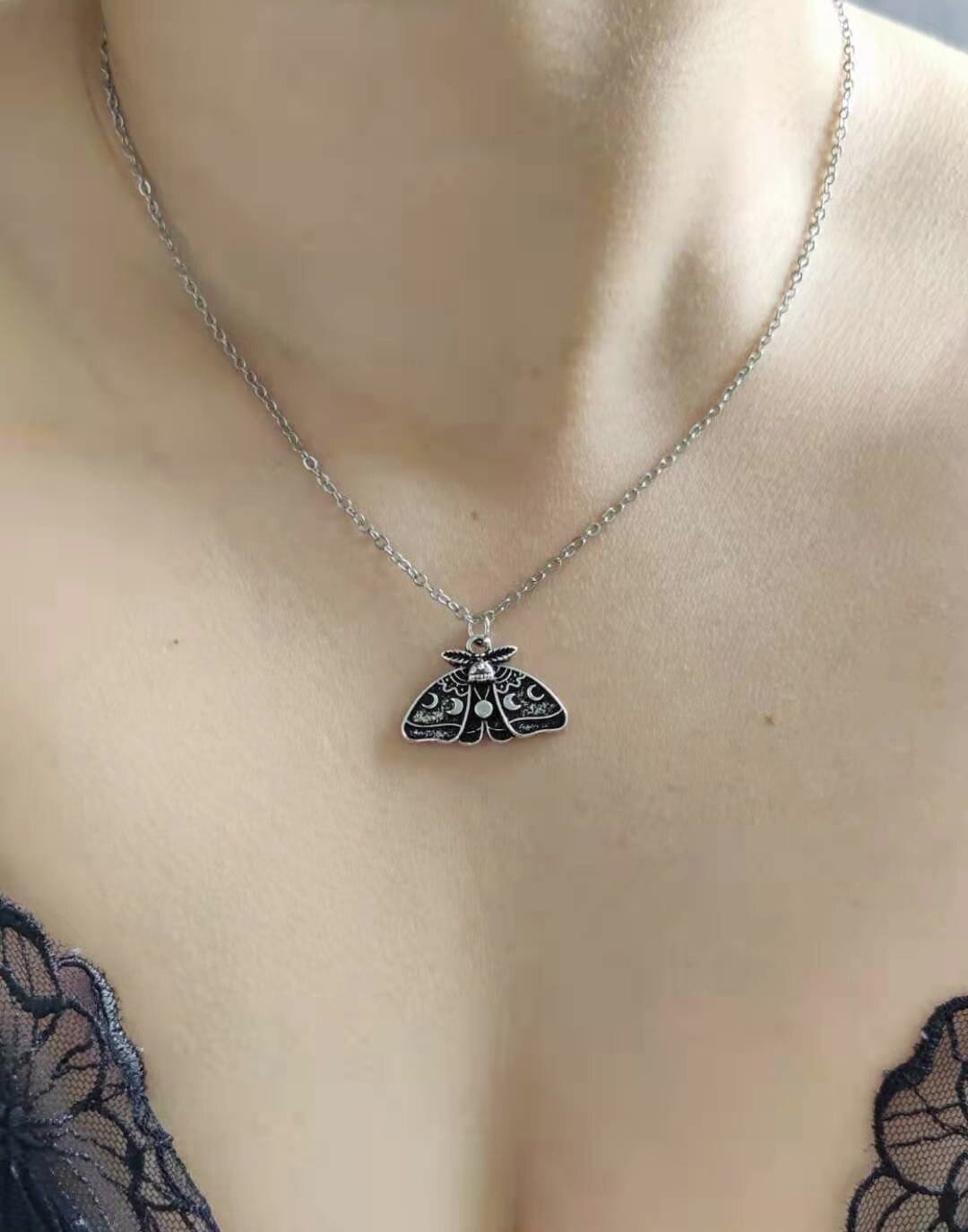 Lunar Moth Renewal Necklace