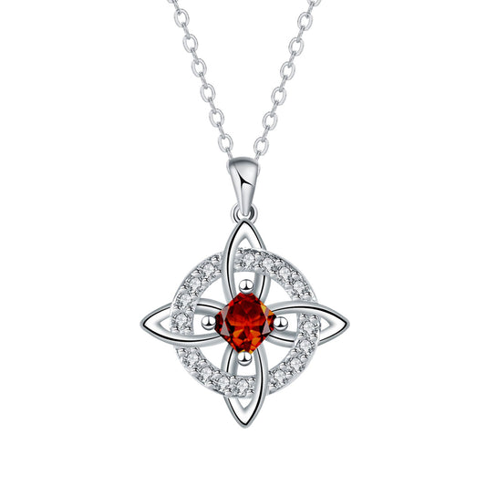 Birthstone Witches Knot Necklace