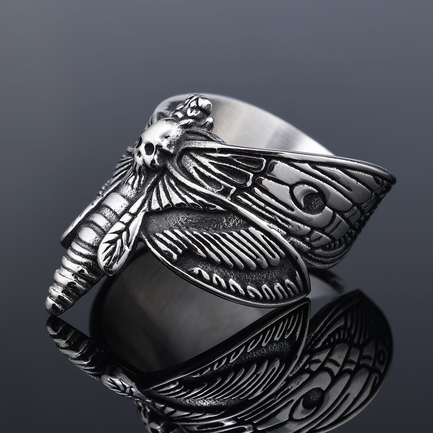 Deaths Head Moth Ring