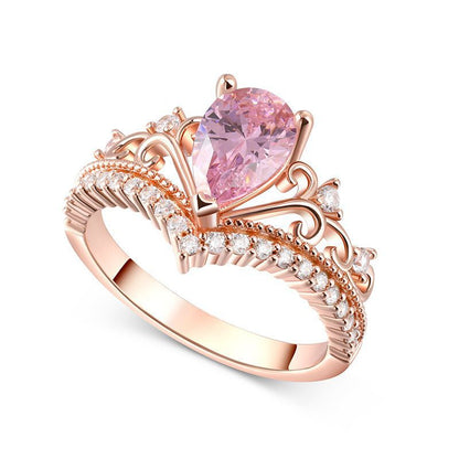 Rose Sovereign Heart Crown Ring