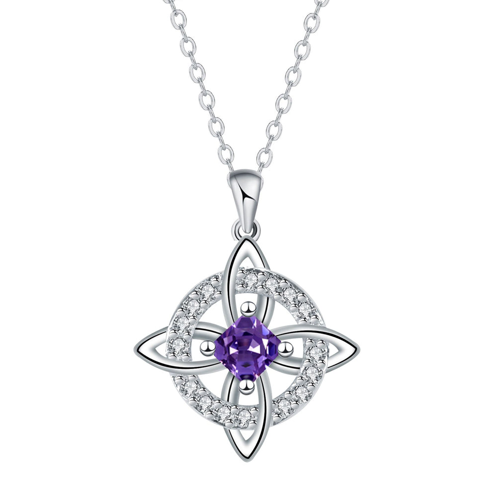 Birthstone Witches Knot Necklace