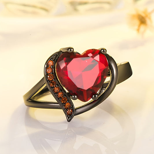 Crimson Bond Promise Ring Set