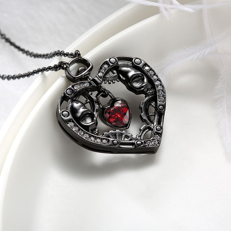 Gothic Love Clockwork Necklace