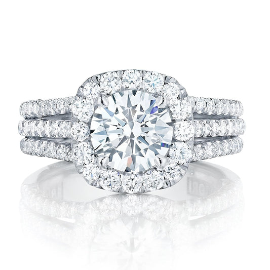 Radiant Crystal Halo Ring