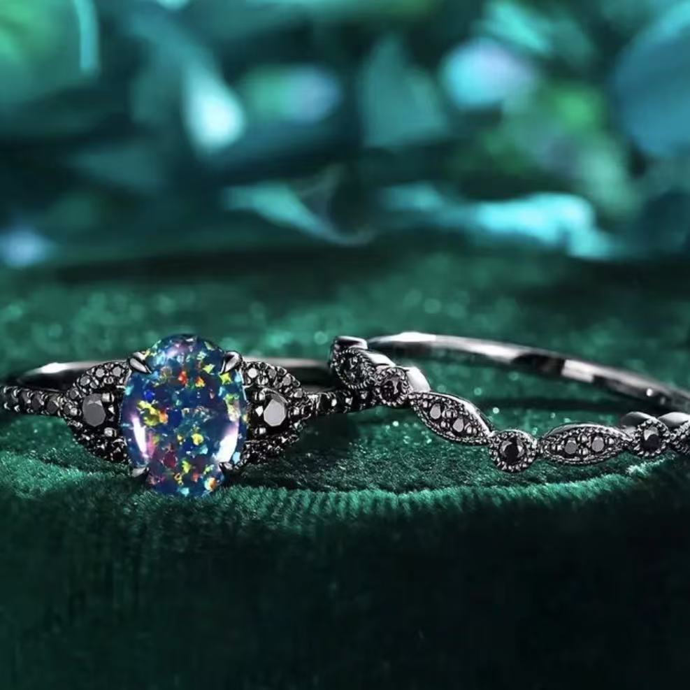 Aurora Prism Obsidian Ring