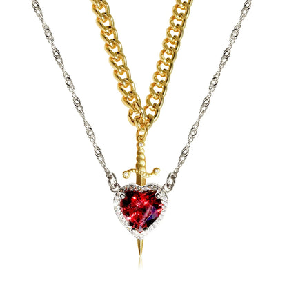 Sacred Bond of Blade & Love Necklace Set