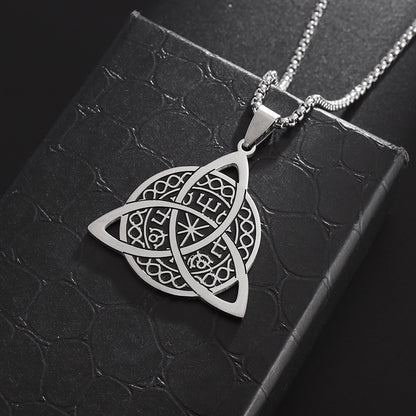 Norse Compass Triquetra Necklace