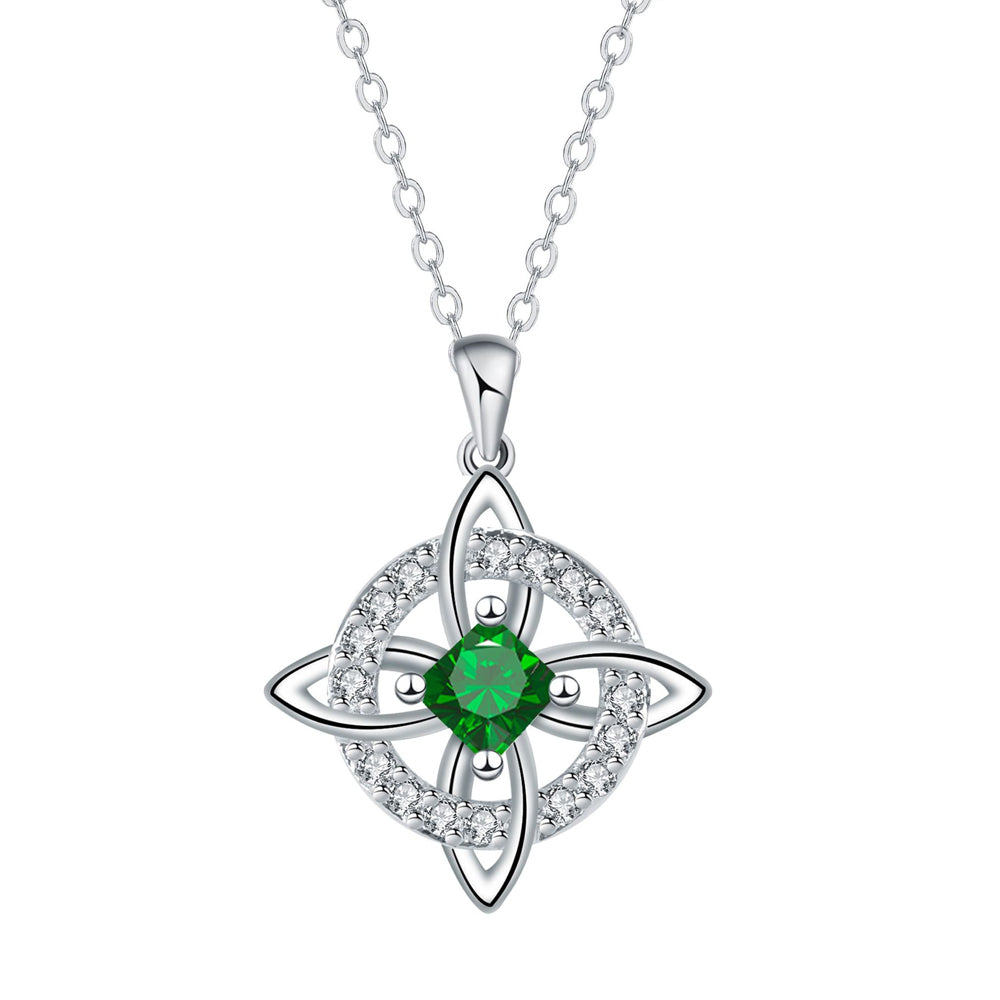 Birthstone Witches Knot Necklace
