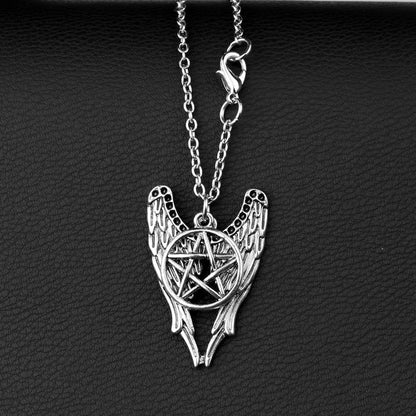 Angel Wings Pentacle Guardianship Necklace