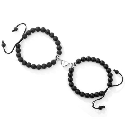 Natural Zircon Couple Bracelet Set (2 pieces)