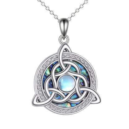 Sacred Triquetra Moonstone Talisman