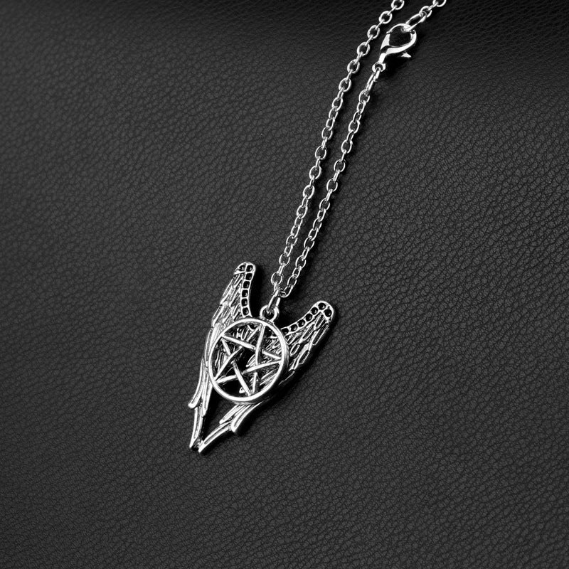 Angel Wings Pentacle Guardianship Necklace