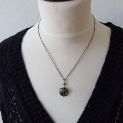 Enchanted Dragonfly Crystal Drop Necklace