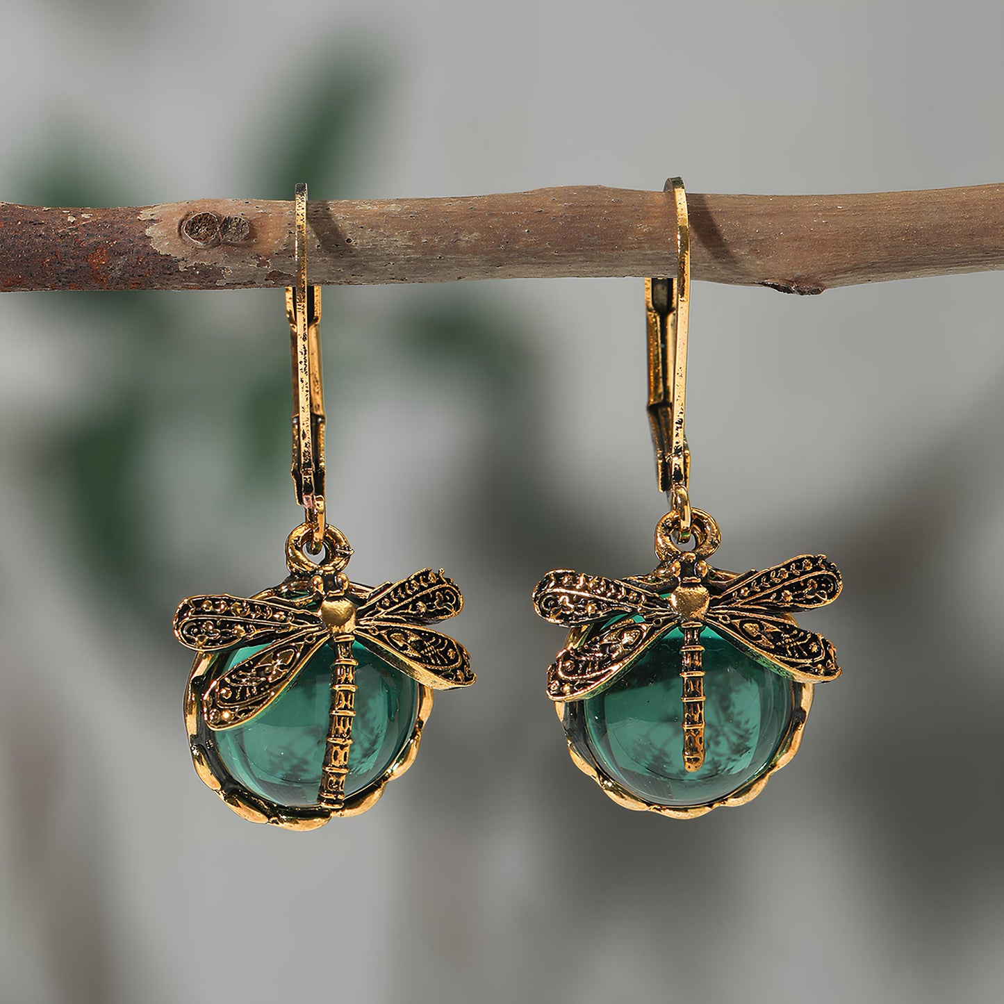 Enchanted Dragonfly Crystal Drop Earrings