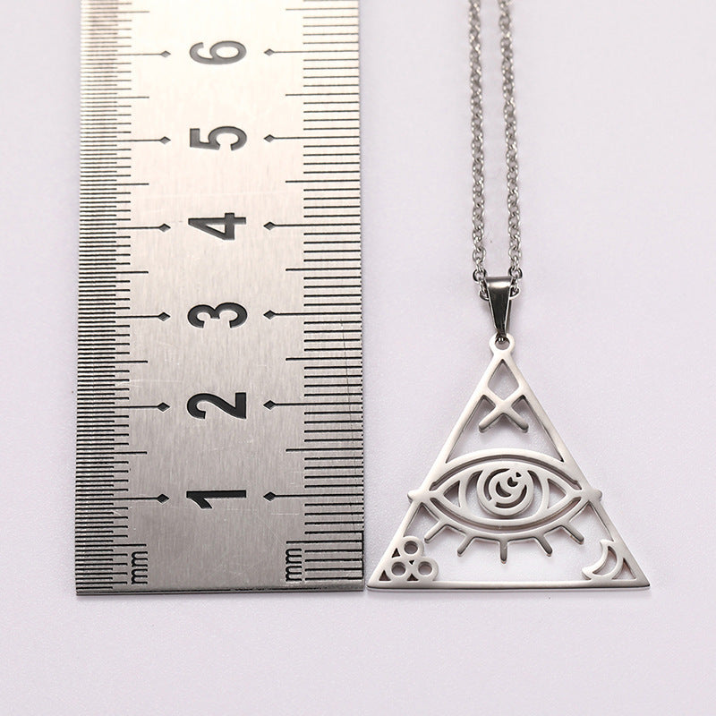 Triangle Evil Eye Necklace