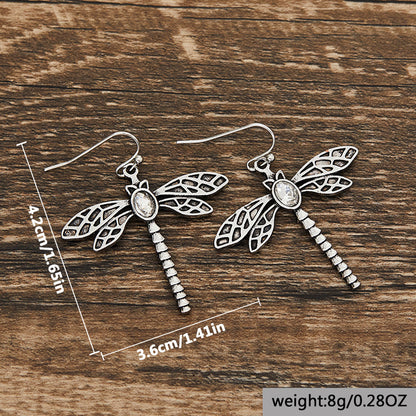 Metamorphosis Dragonfly Rhinestone Earrings