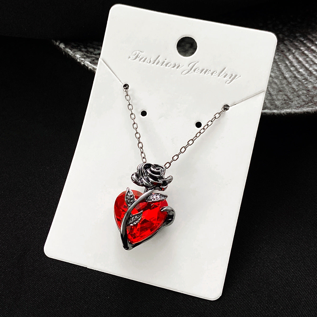 Rosebound Heart of Ember Necklace
