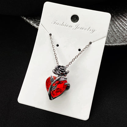 Rosebound Heart of Ember Necklace