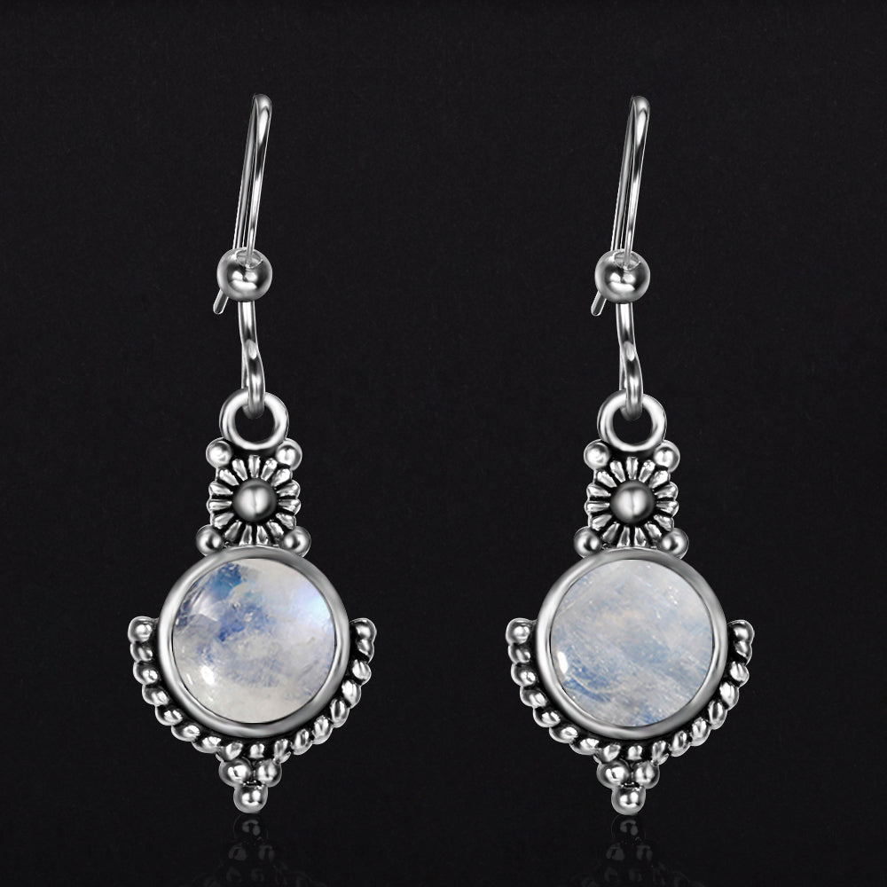 Lunar Moonstone Drop Earrings