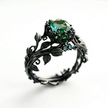 Emerald Vine Crystal Ring