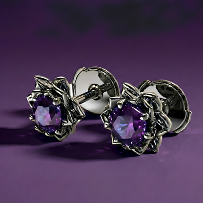 Shadow Petal Crystal Earrings