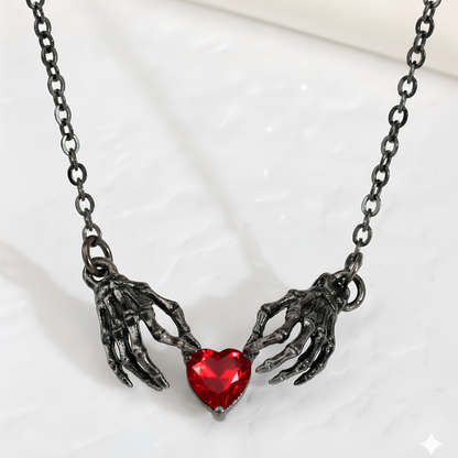 Crimson Heart Gothic Necklace