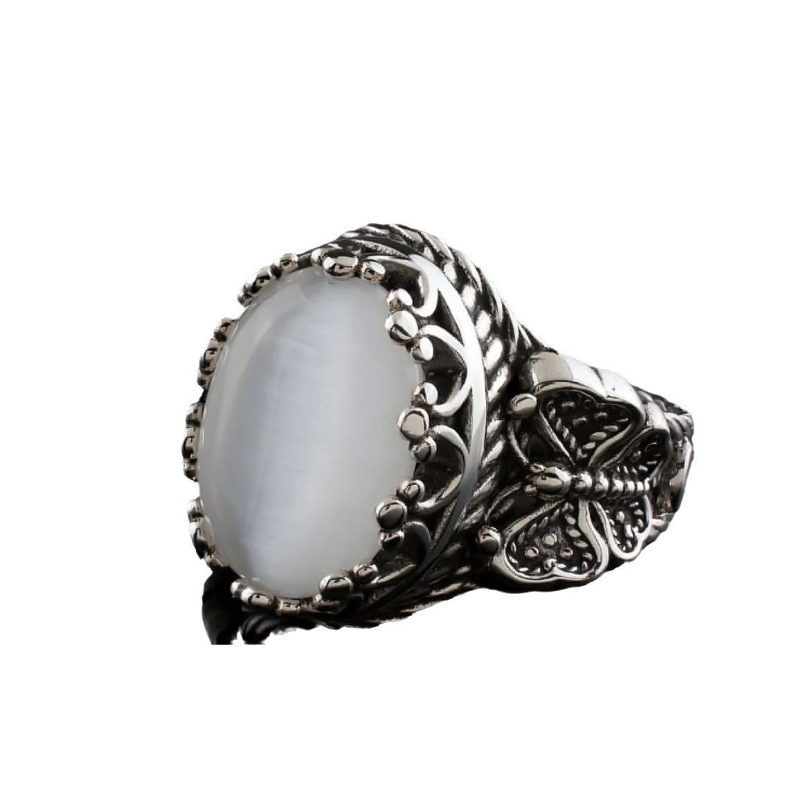 Sacred Butterfly Moonstone Ring