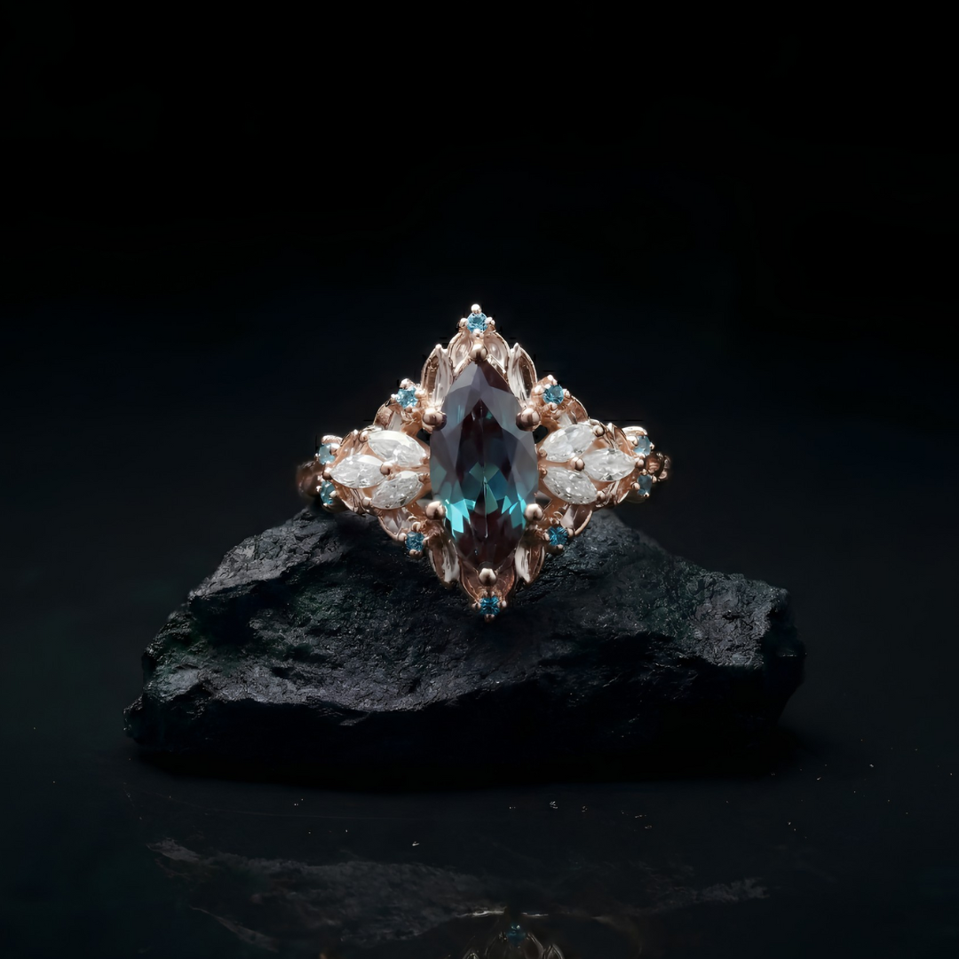 Shadowleaf Guardian Crystal Ring