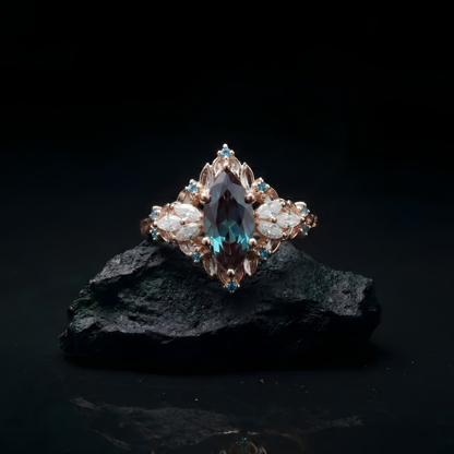 Shadowleaf Guardian Crystal Ring