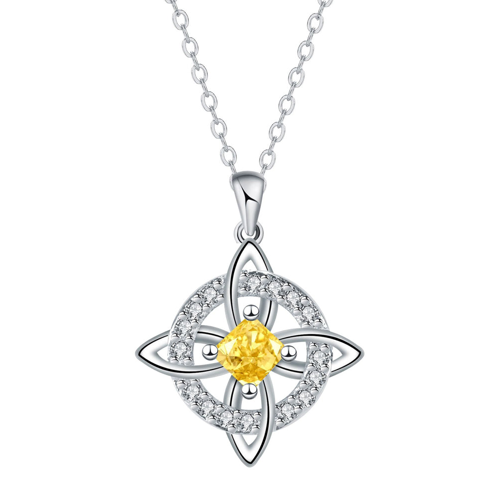Birthstone Witches Knot Necklace