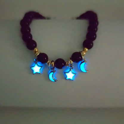 Luminous Lotus Energy Bracelet - Glow-in-the-Dark Natural Stone Healing