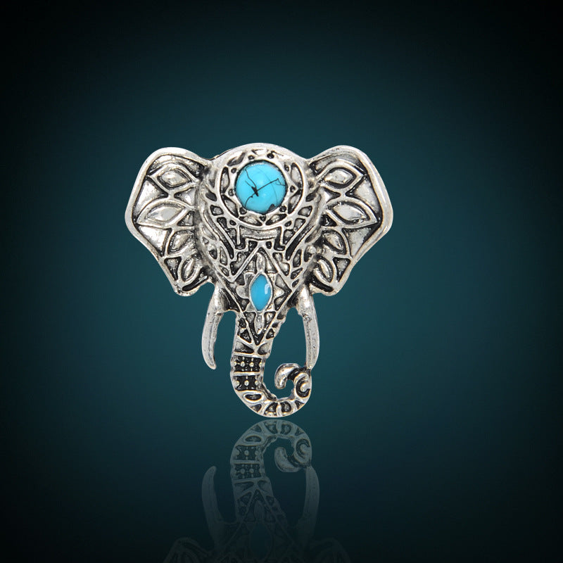 Elephant Spirit Turquoise Ring