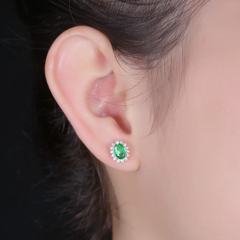 Celestial Radiance Gemstone Studs