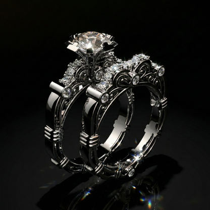 Royal Bond Crystal Ring Set