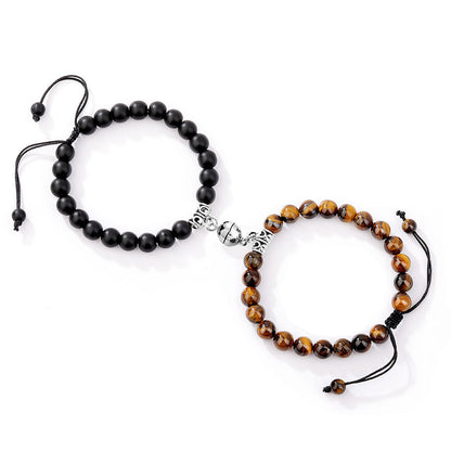 Natural Zircon Couple Bracelet Set (2 pieces)