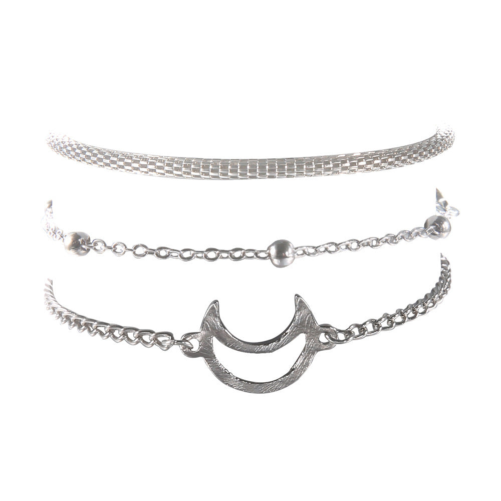 Celestial Crescent Bracelet Set